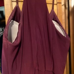 David’s bridal bridesmaid dress color merlot size 10